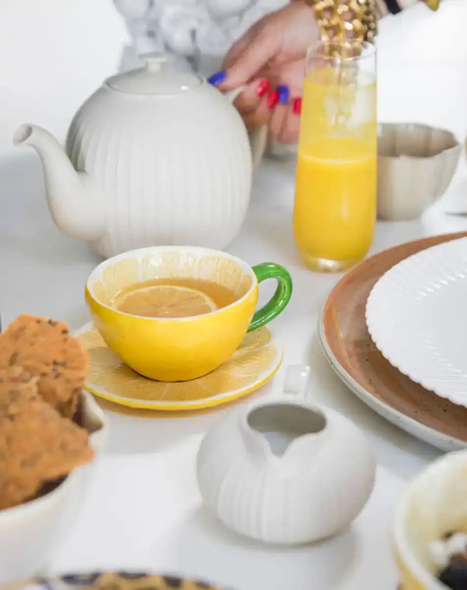 Thumbnail: lemon cup with saucer from byon