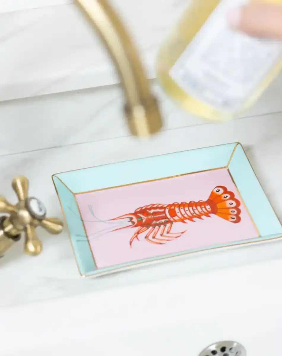 Thumbnail: lobster recgangular trinket dish from yvonne ellen