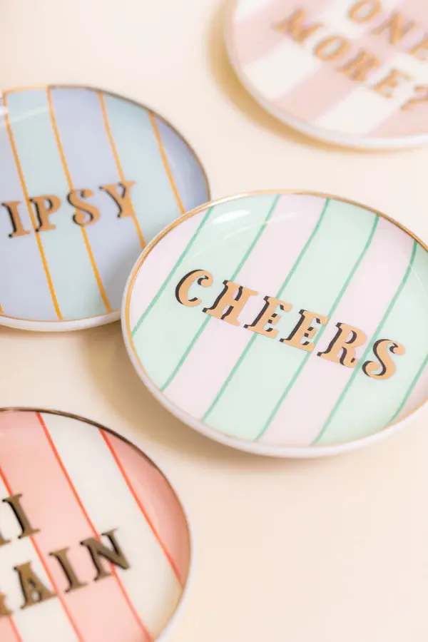 Thumbnail: slogan ceramic coasters 10 cm set of 4 from yvonne ellen