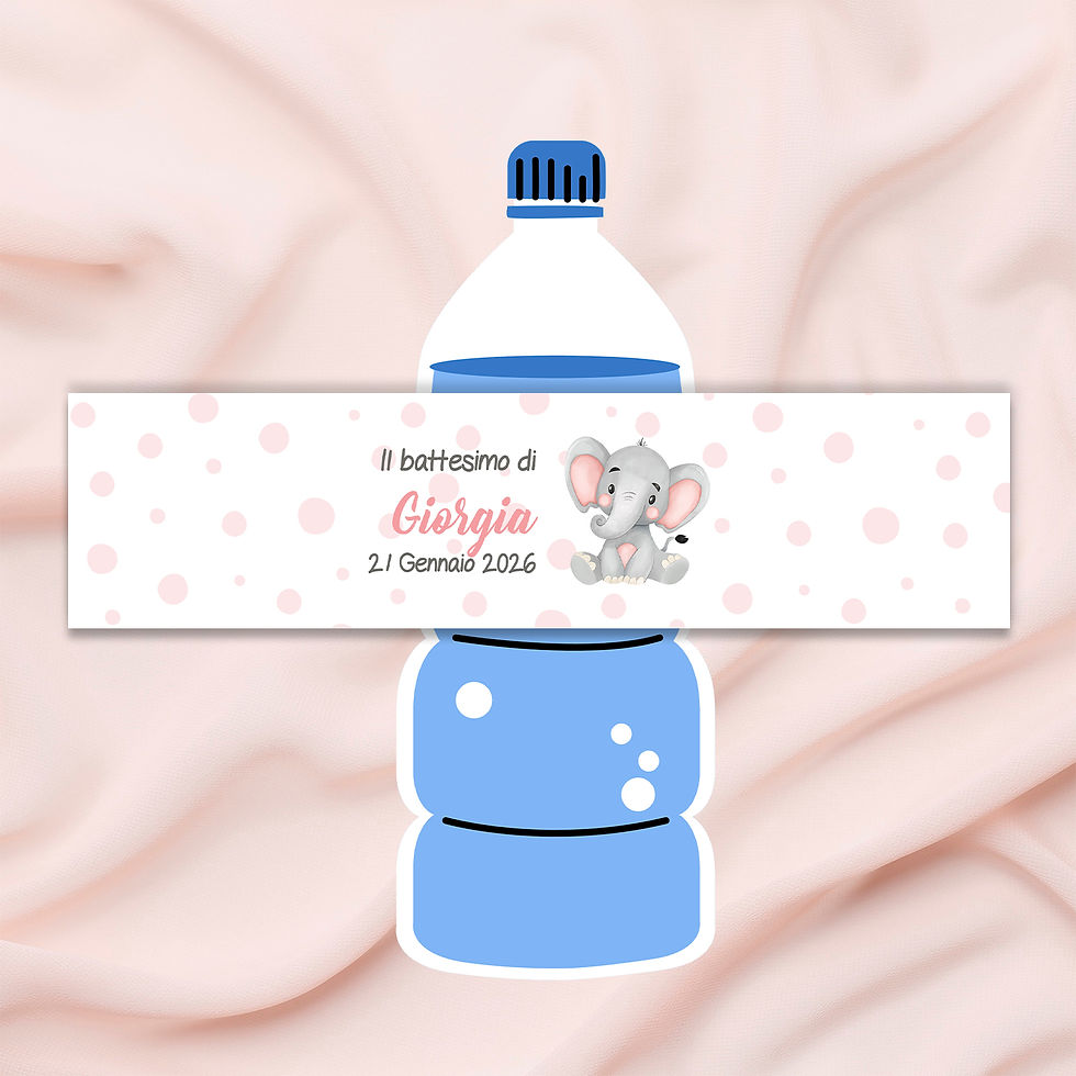 Miniatura: Coordinato elefantino rosa