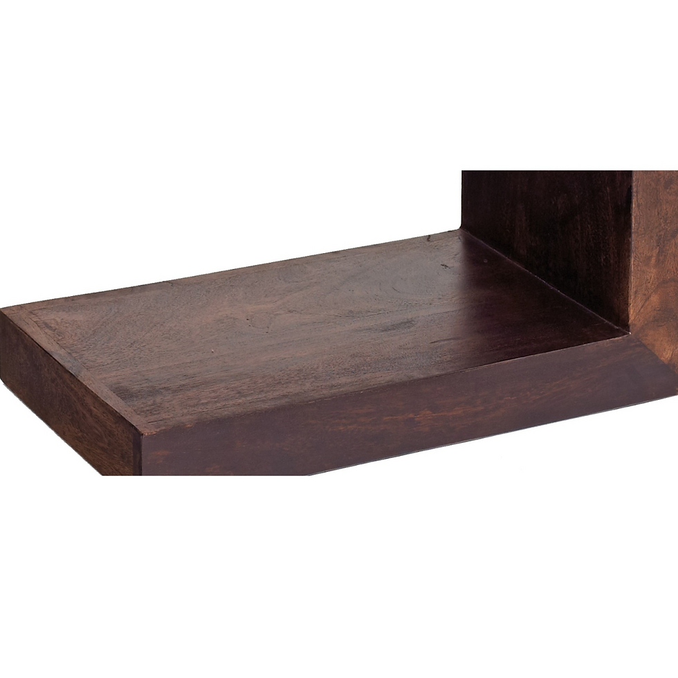 Thumbnail: Toko Dark Mango S-Shaped Display Unit in Solid Mango Wood (Assembled)