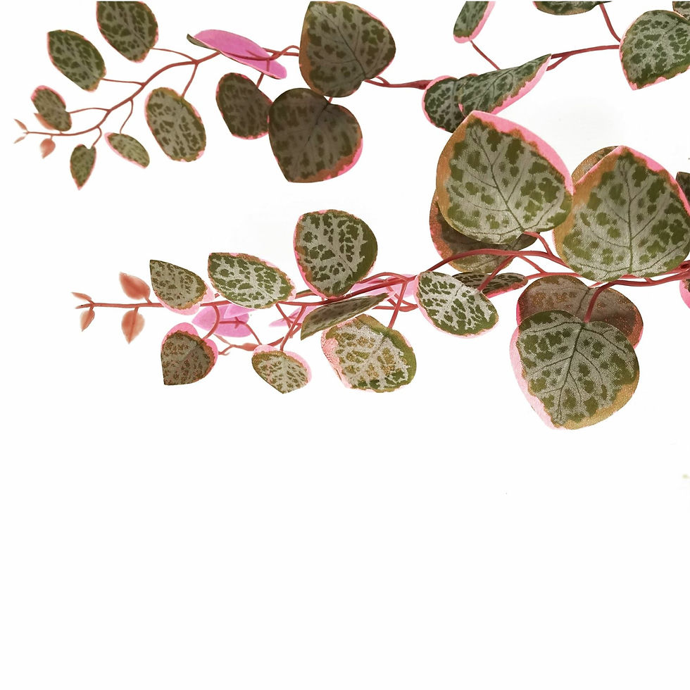 Thumbnail: 90cm Artificial Potted Trailing Hanging Pink Plant Realistic - String of Hearts