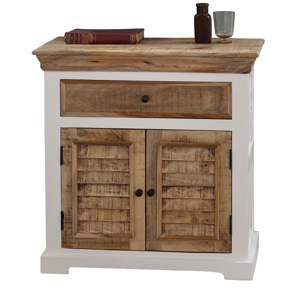 Thumbnail: Alfie Mango Wood Sideboard: 1 Drawer & 2 Doors (Handmade, Eco-Sourced)