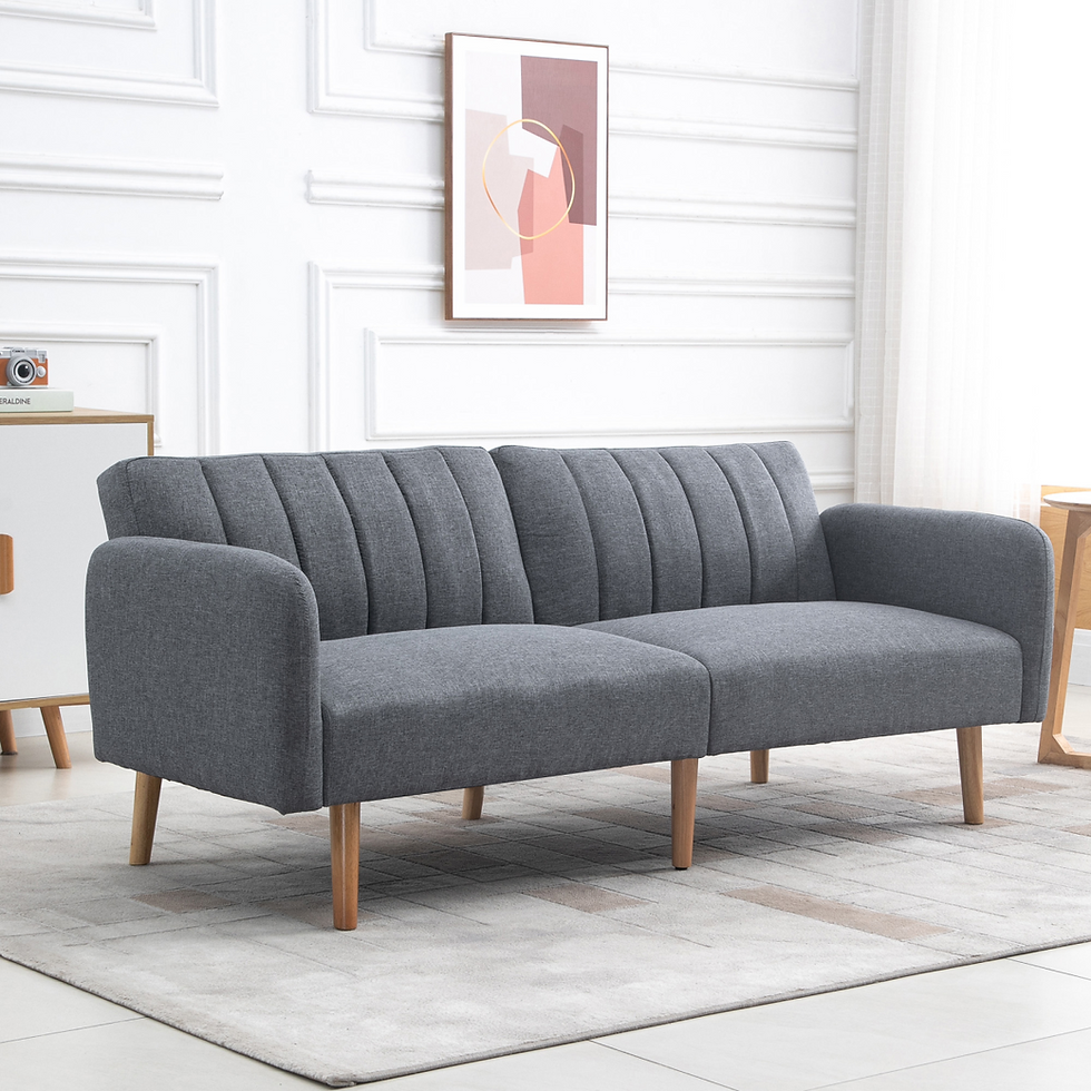 Thumbnail: Two-Seater Sofa Bed with Adjustable Backrest for Living or Guest Rooms