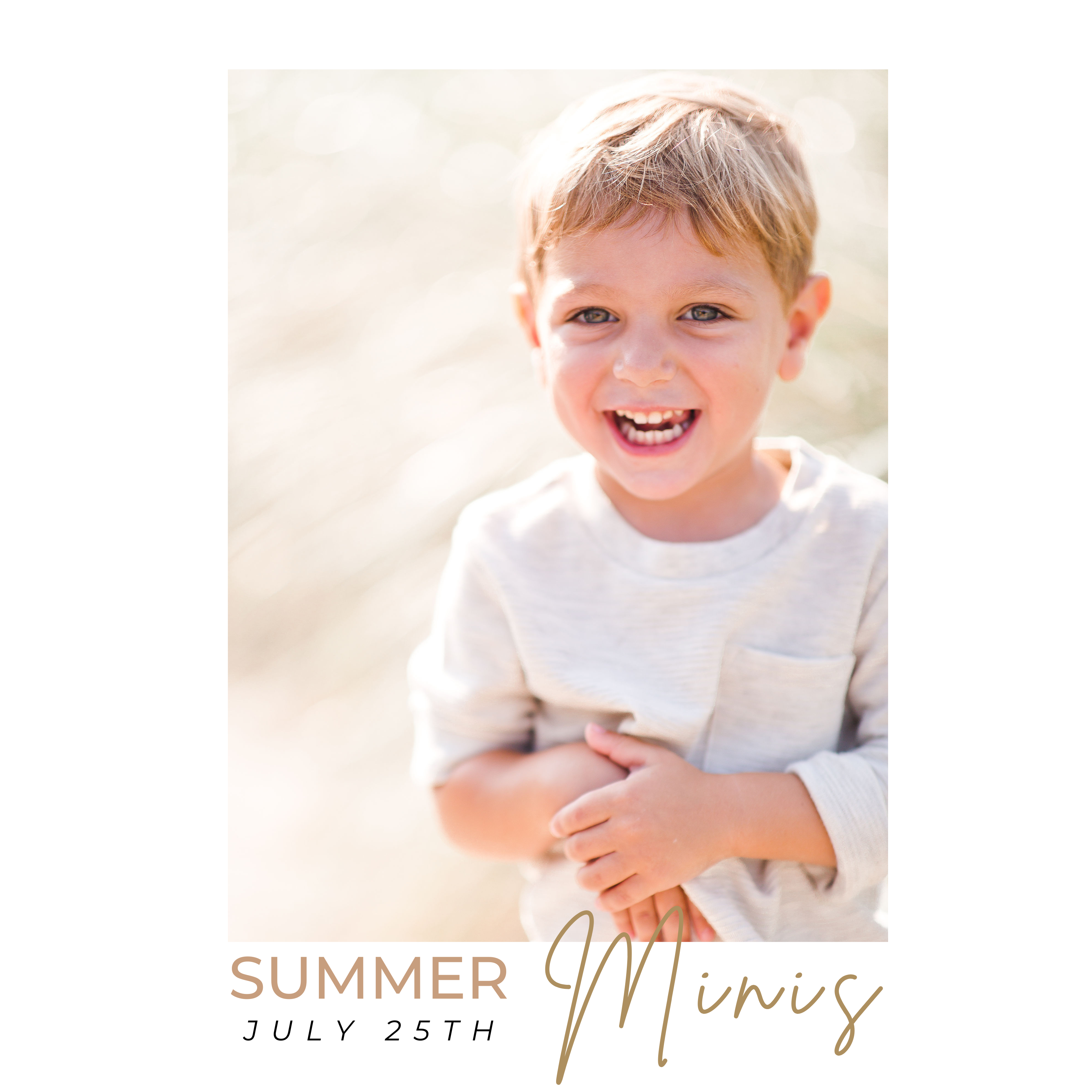 Summer Mini Session - Saturday July 25th