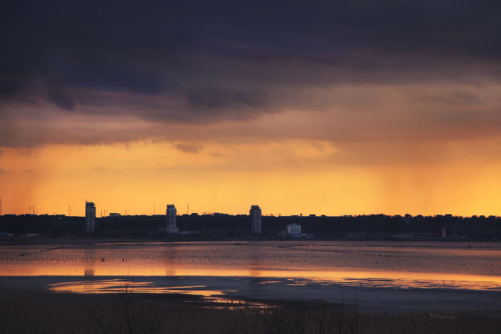 Sunset before the thunderstorm