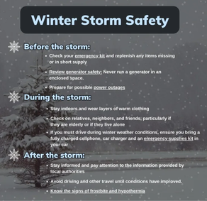 Newbury Police, Fire Departments Share Information, Safety Tips Regarding Expected Storm on Tuesday