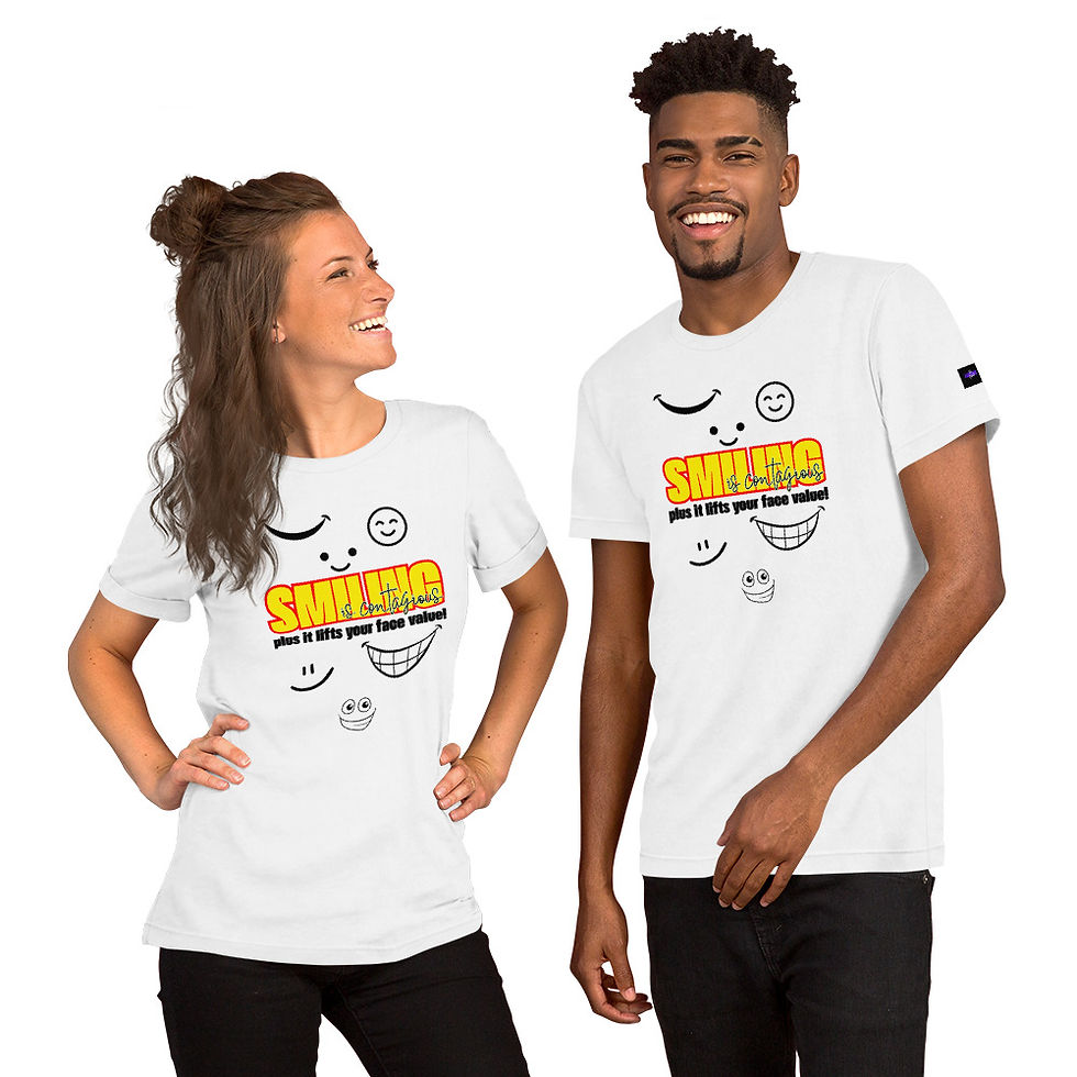 Smiling Is Contagious! - Unisex t-shirt