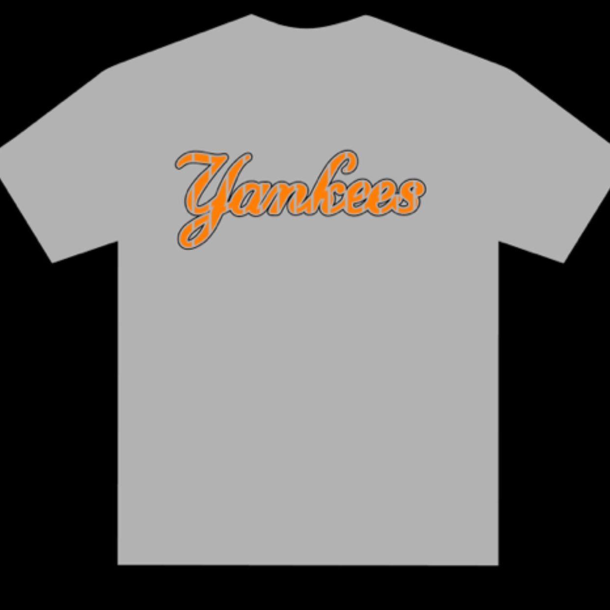 Yankee Pinstripe Script Tee