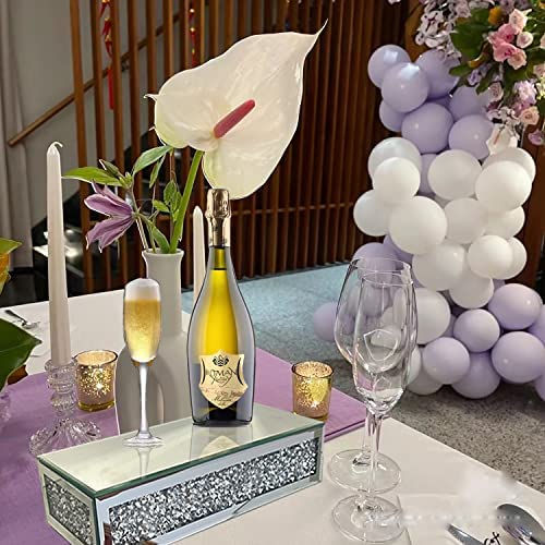 Thumbnail: Mirrored Decorative Crushed Diamond Floating Wall Shelf