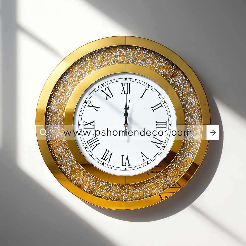 Thumbnail: MRC02 Crushed Diamond Mirrored Roman Clock