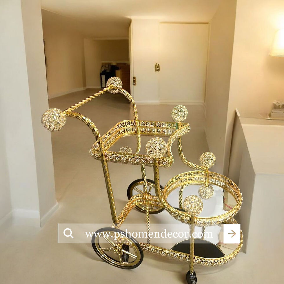 Le Chariot Crystal Dining Trolley Cart