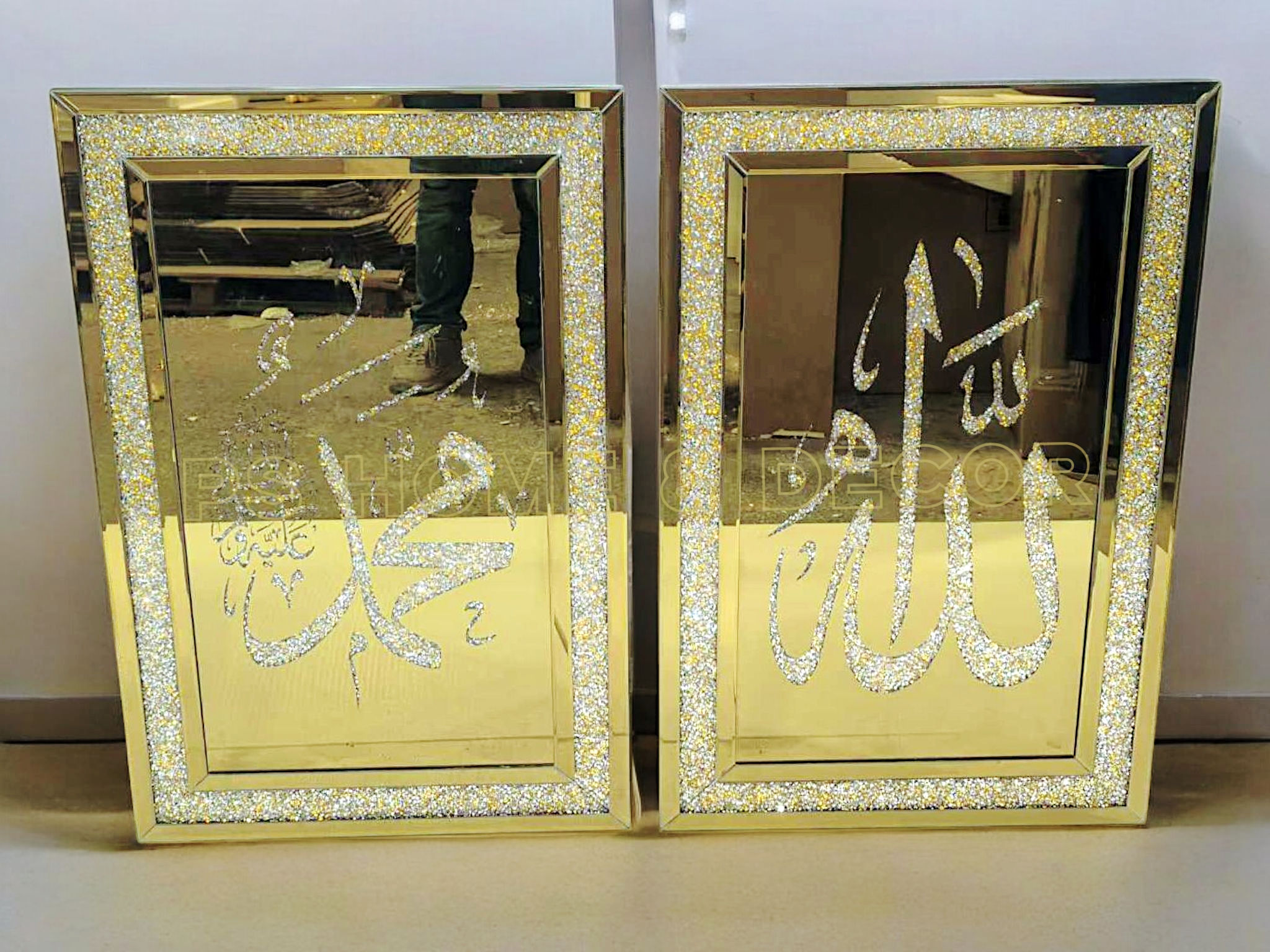 MAY6090_03 Mirrored Allah Muhammad 60x90cm