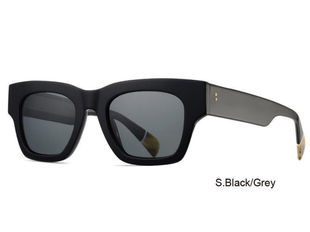 Chunky thick black square acetate sunglasses gray lens luxury style, wholesale OEM private label B2B.