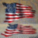 Distressed Vibrant American Flag