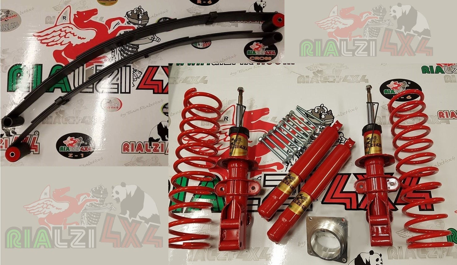 Kit completo + balestre panda 4x4 prima serie da 1980 a 2003 altezza 4/5 cm