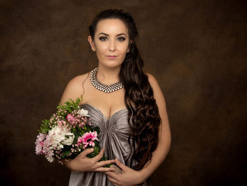 Long wavy hair portrait by Victoria Bowers Photography
