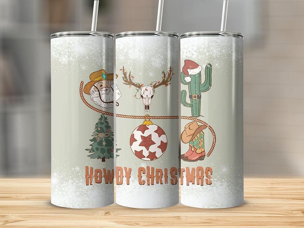 Cowgirl Christmas Tumbler