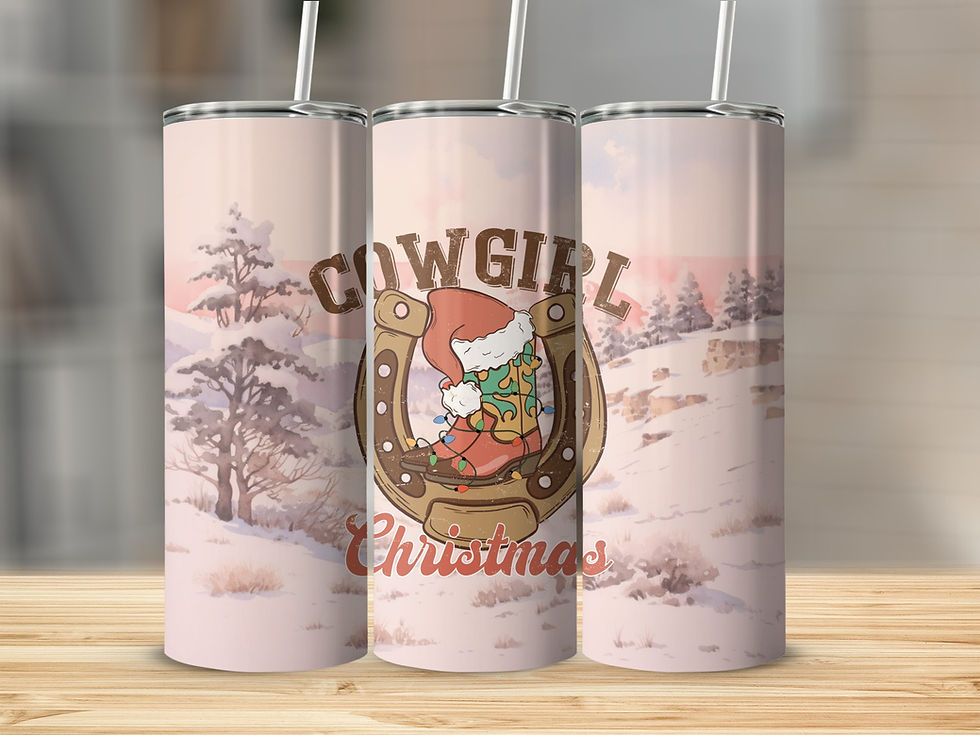 Cowgirl Christmas Tumbler