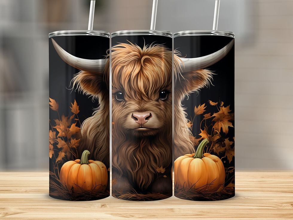 Highland Cow #16 Tumbler 20 oz Stainless Steel Tumbler with lid and stra