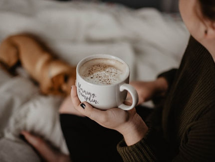 Morning coffee in bed
