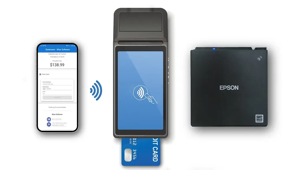 Close-up view of a mobile device displaying a payment app during a pool service visit