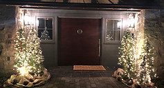 Outdoor Christmas decorations in Park CIty, Utah