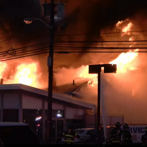 Massive Building Fire Destroys Reydel Volkswagen on East Elizabeth Avenue in Linden NJ