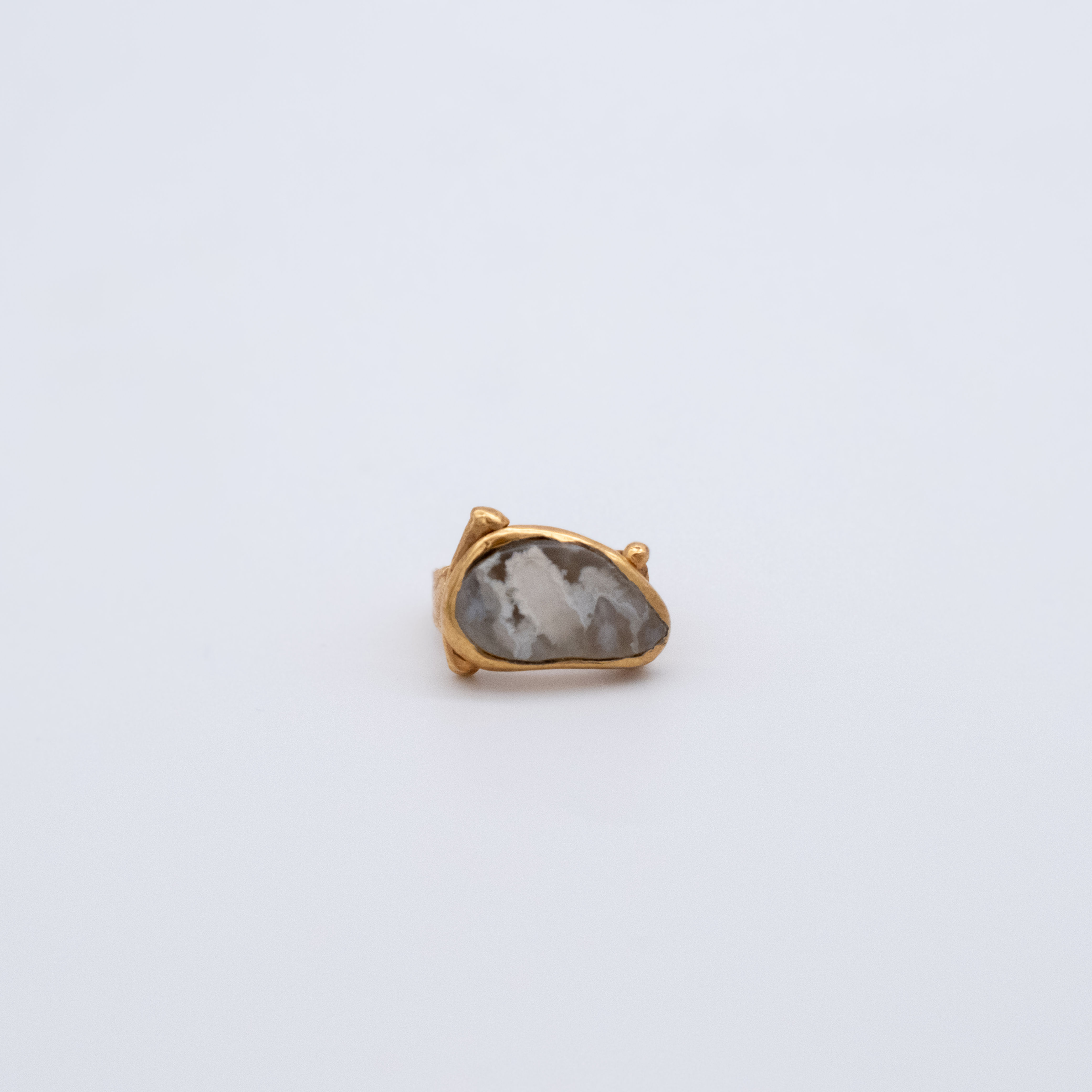 Moonstone Gold Plated Bronze Ring