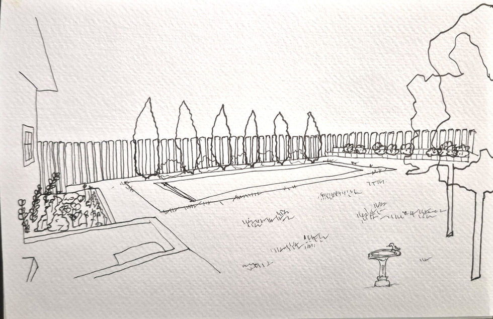 Residential conceptual sketch.