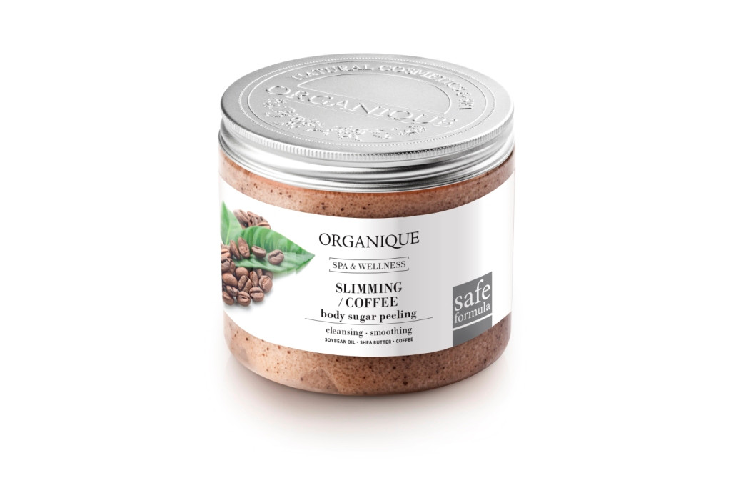 Telový peeling s obsahom kávy a cukru, 200 ml