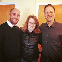 Donald Garverick, Christiane Noll, and Mark McDaniels in the recording studio with Show Choir! - The Musical