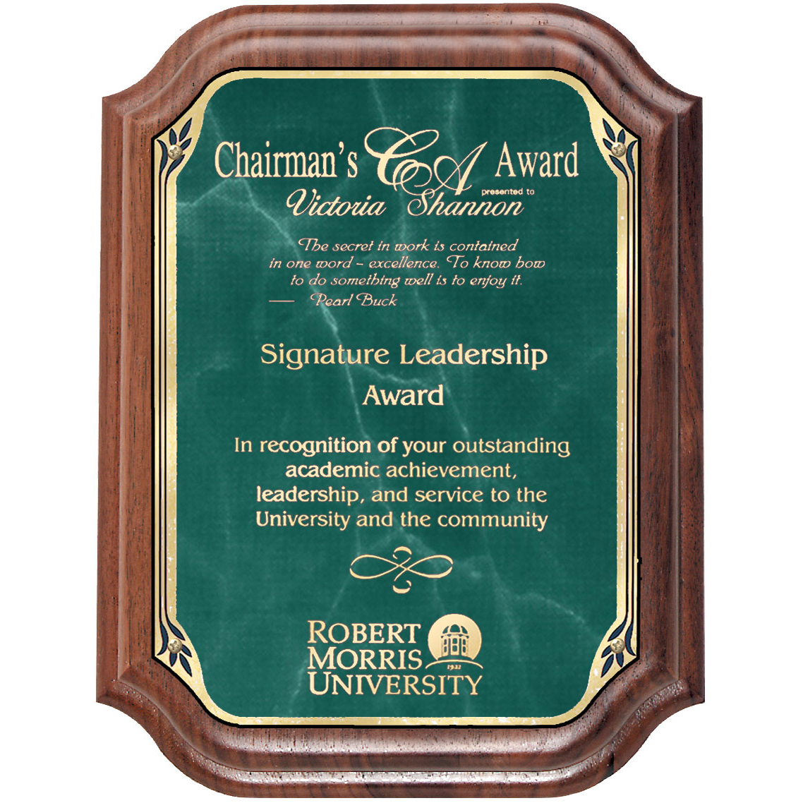 Ovation Collection Green Brass Plaque | 2 Sizes