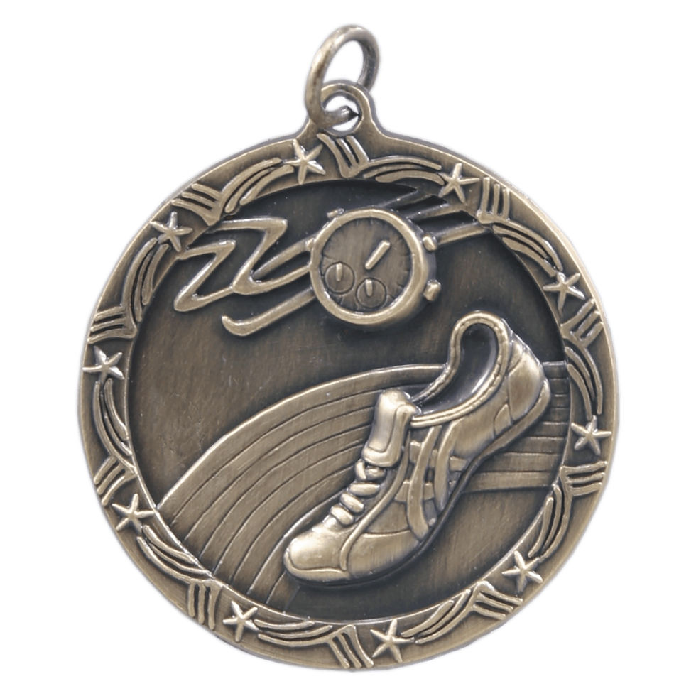 Thumbnail: 2.5" Track Shooting Star Medal with Ribbon