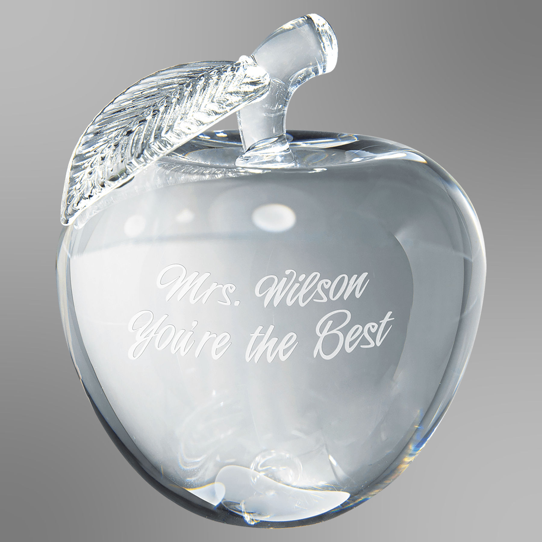4” Crystal 3D Apple Award