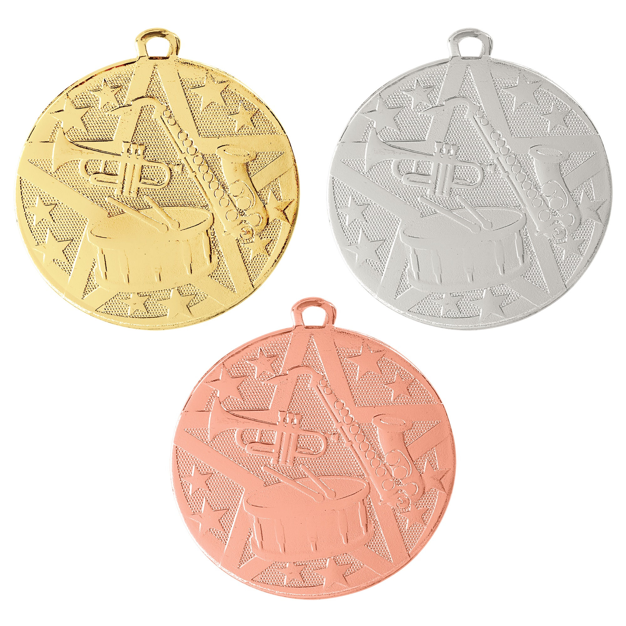 2” Band Superstar Medal with Ribbon