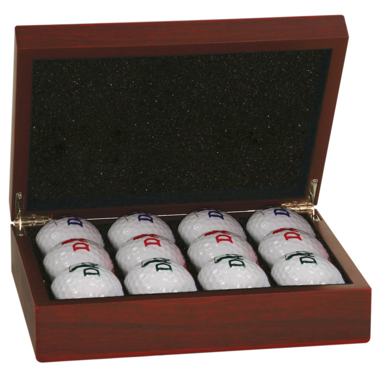 Rosewood Finish Golf Ball Box