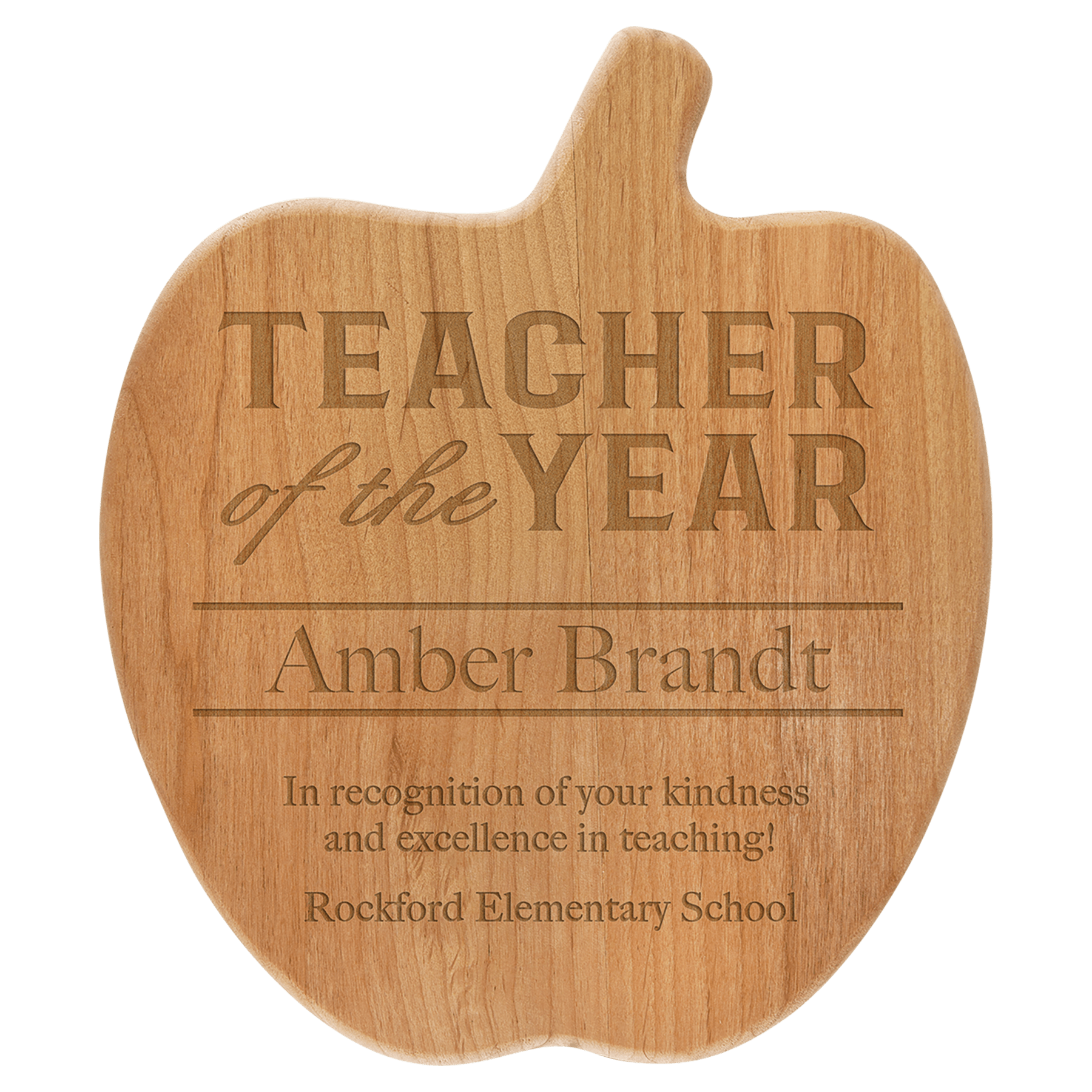 8” x 9.5” Alder Apple Plaque