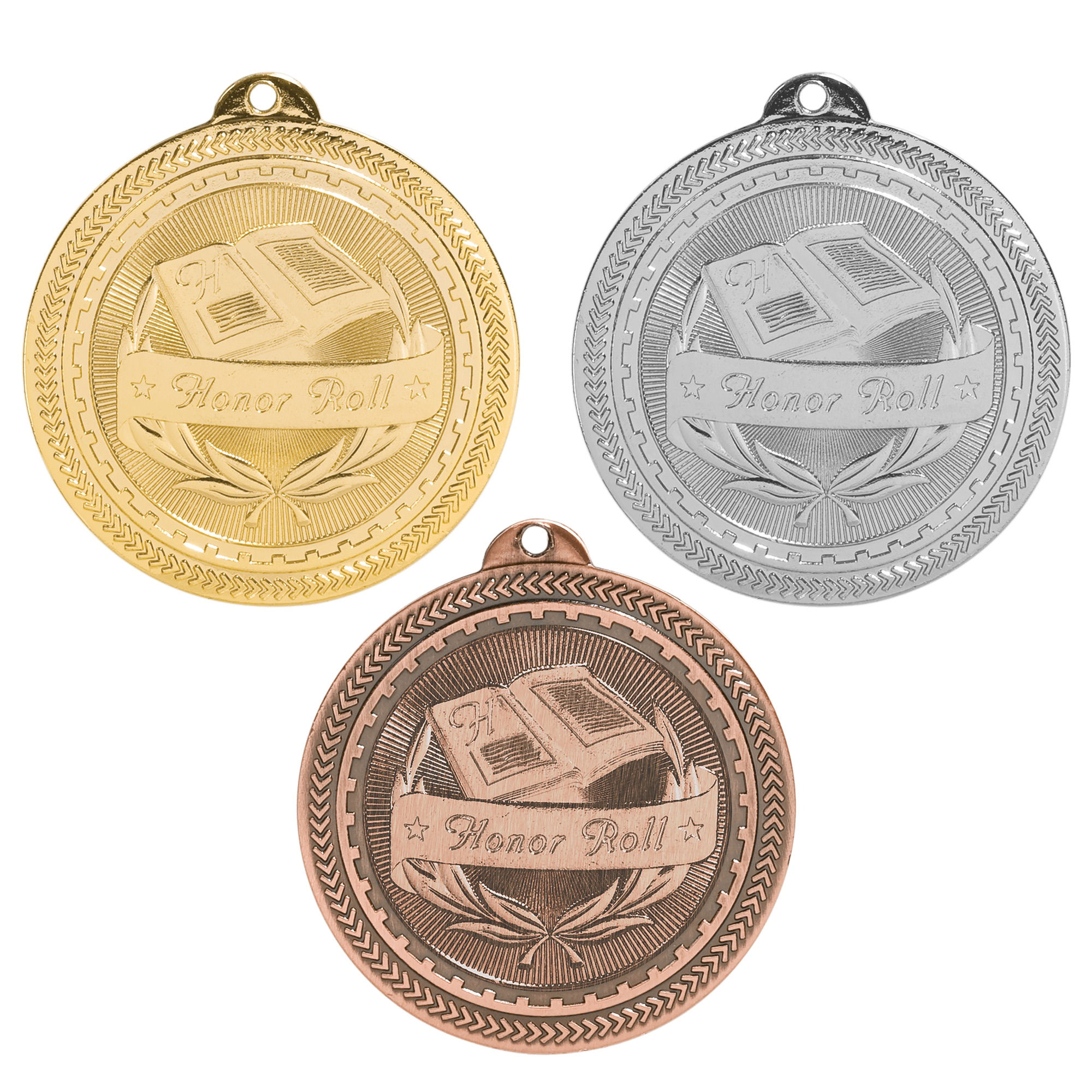 2" Honor Roll BriteLazer Medal with Ribbon
