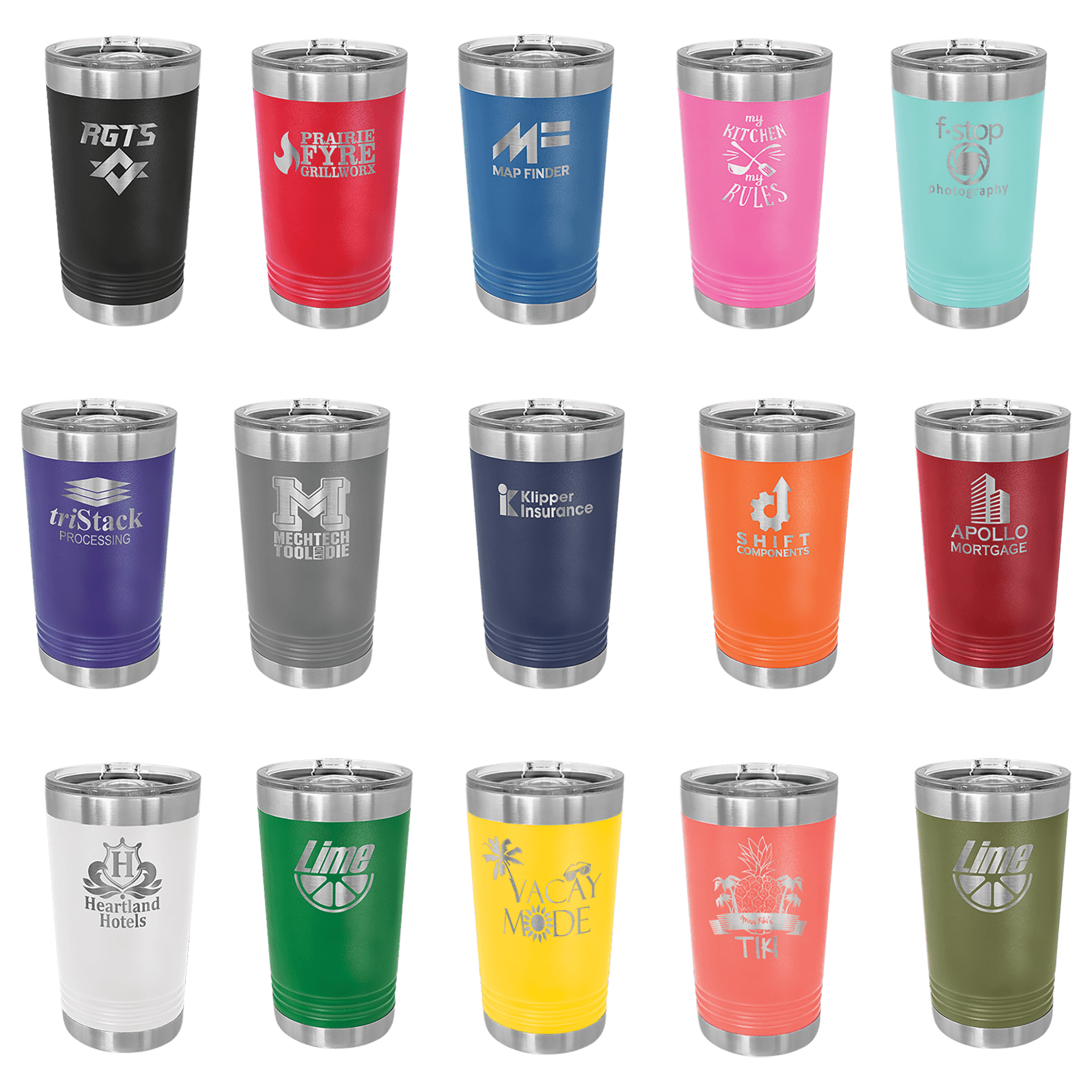 Polar Camel 16 oz. Pint with Slider Lid | 15 Colors