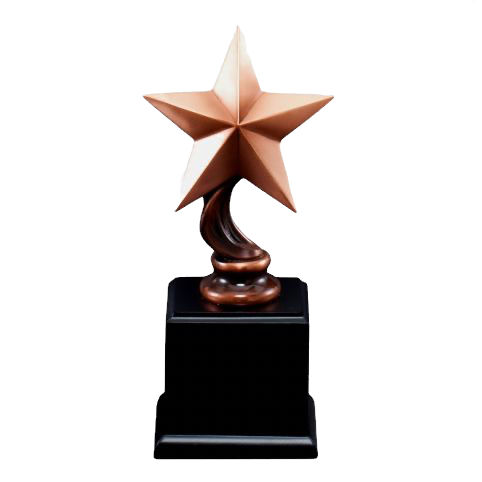 7.5” Electroplated Star Resin Award