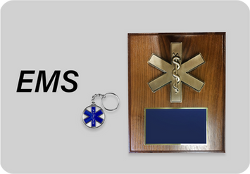 EMS awards and recognition gifts including plaques, trophies, and engraved appreciation pieces