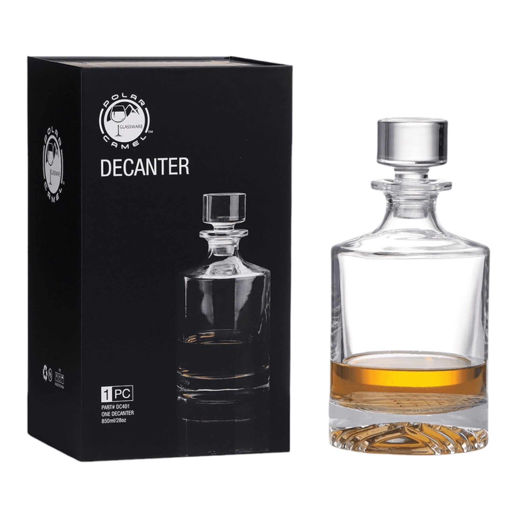 850 mL Round Glass Decanter