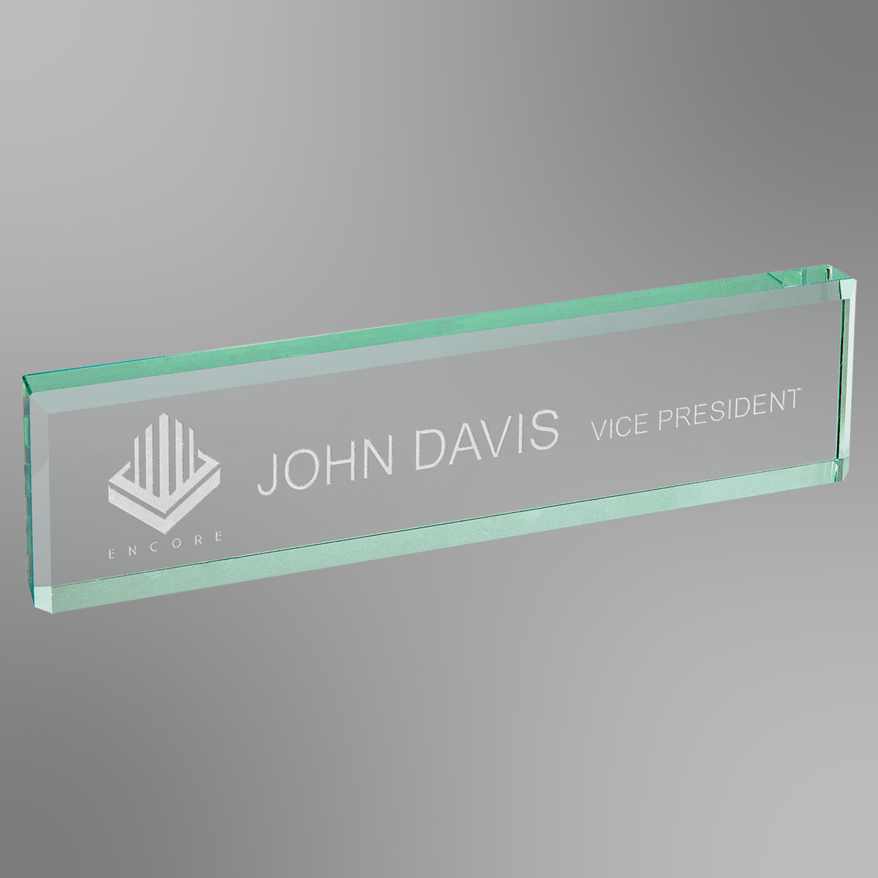 Jade Glass Desk Wedge | 2 Sizes | .75” Thick