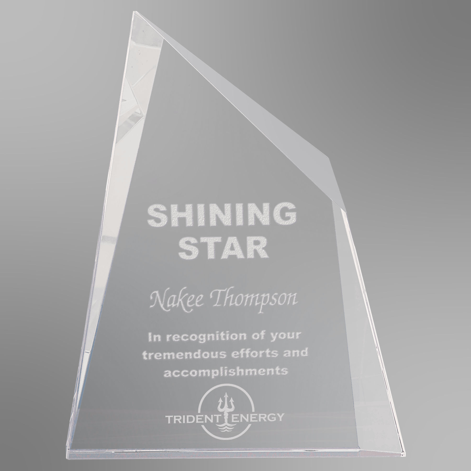 Crystal Facet Wedge Award | 3 Sizes