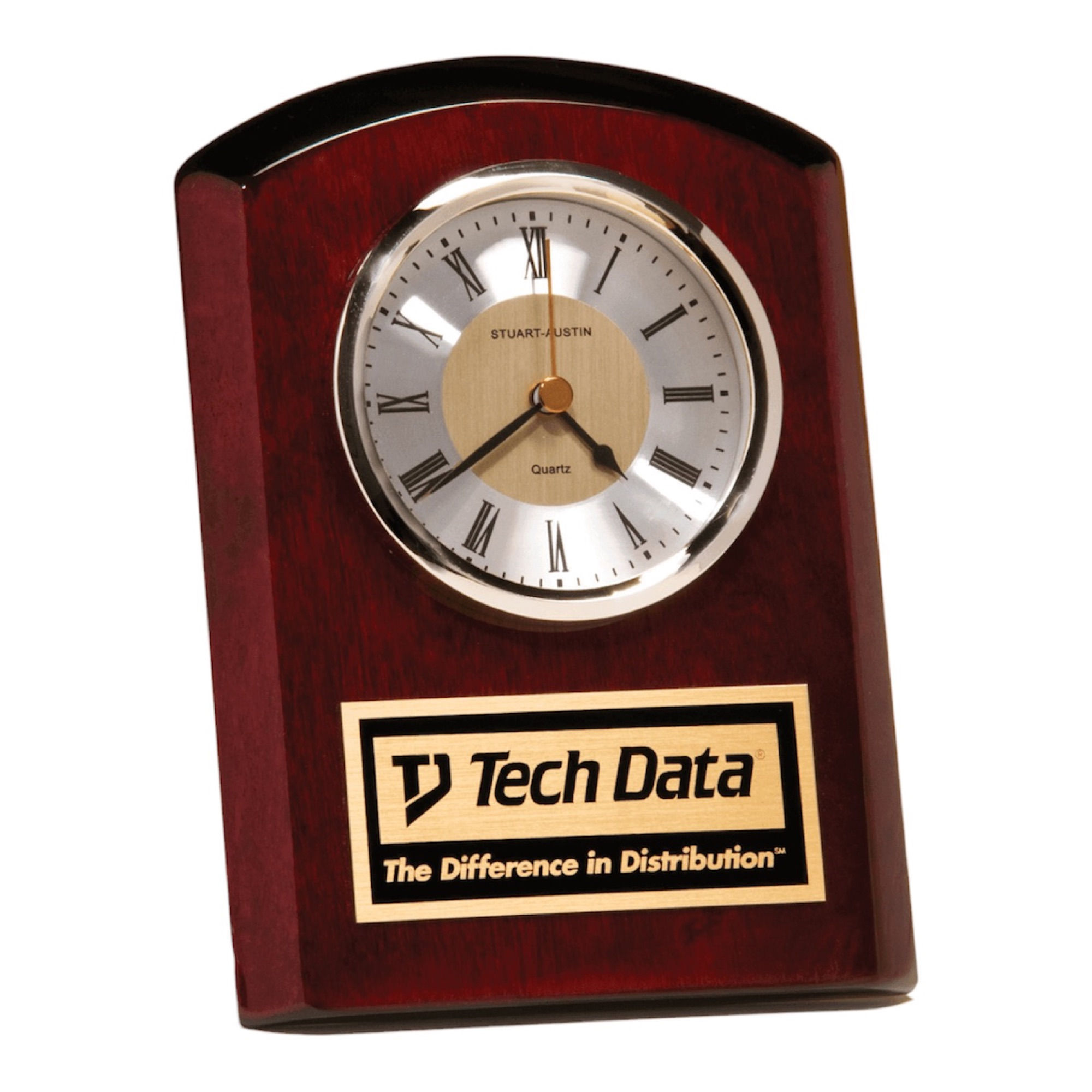 5” x 7” Rosewood Piano Finish Clock with Black Plate