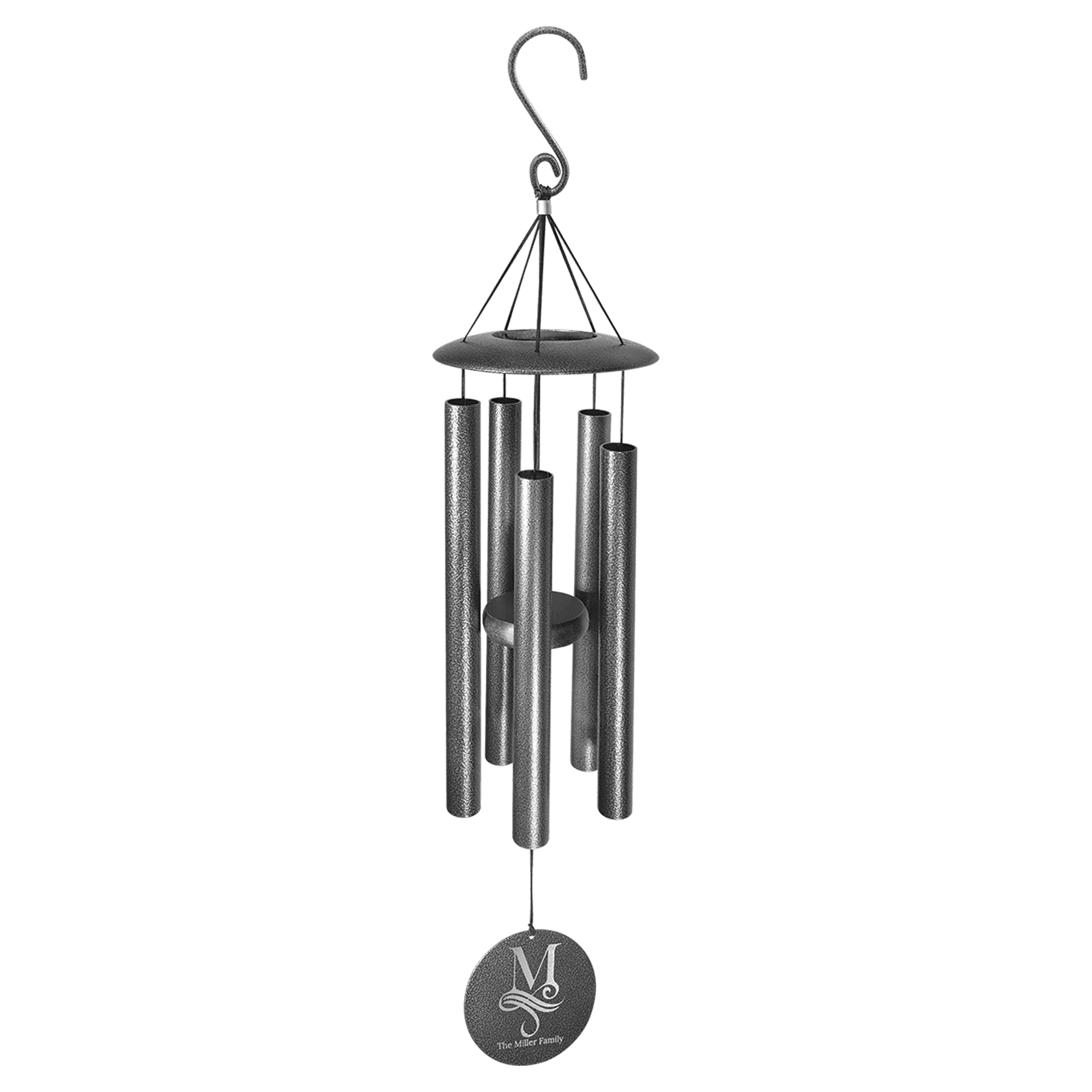 30” Black Powder Coated Aluminum Wind Chime