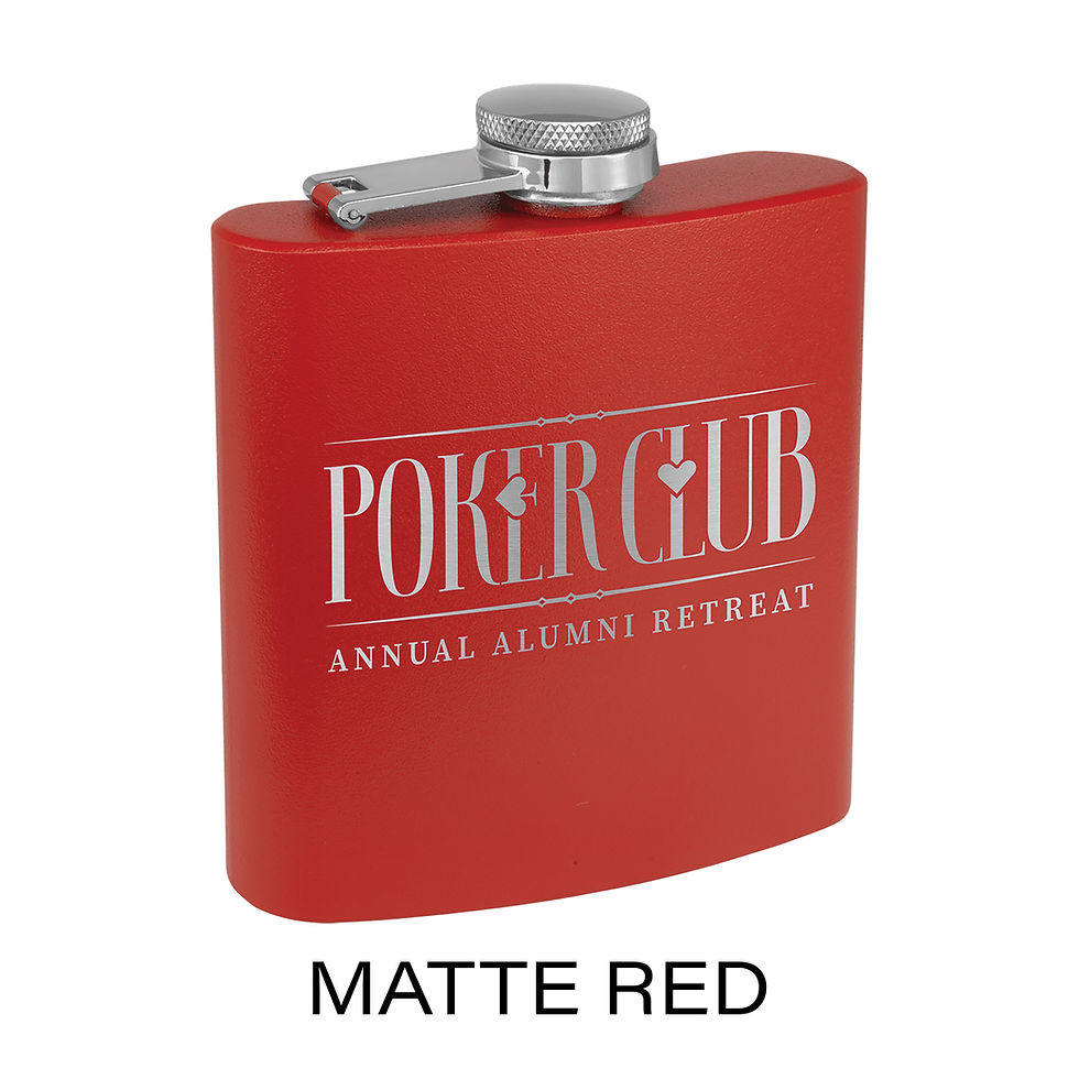 Thumbnail: 6 oz Powder-Coated Stainless Steel Flask | 10 Matte Colors