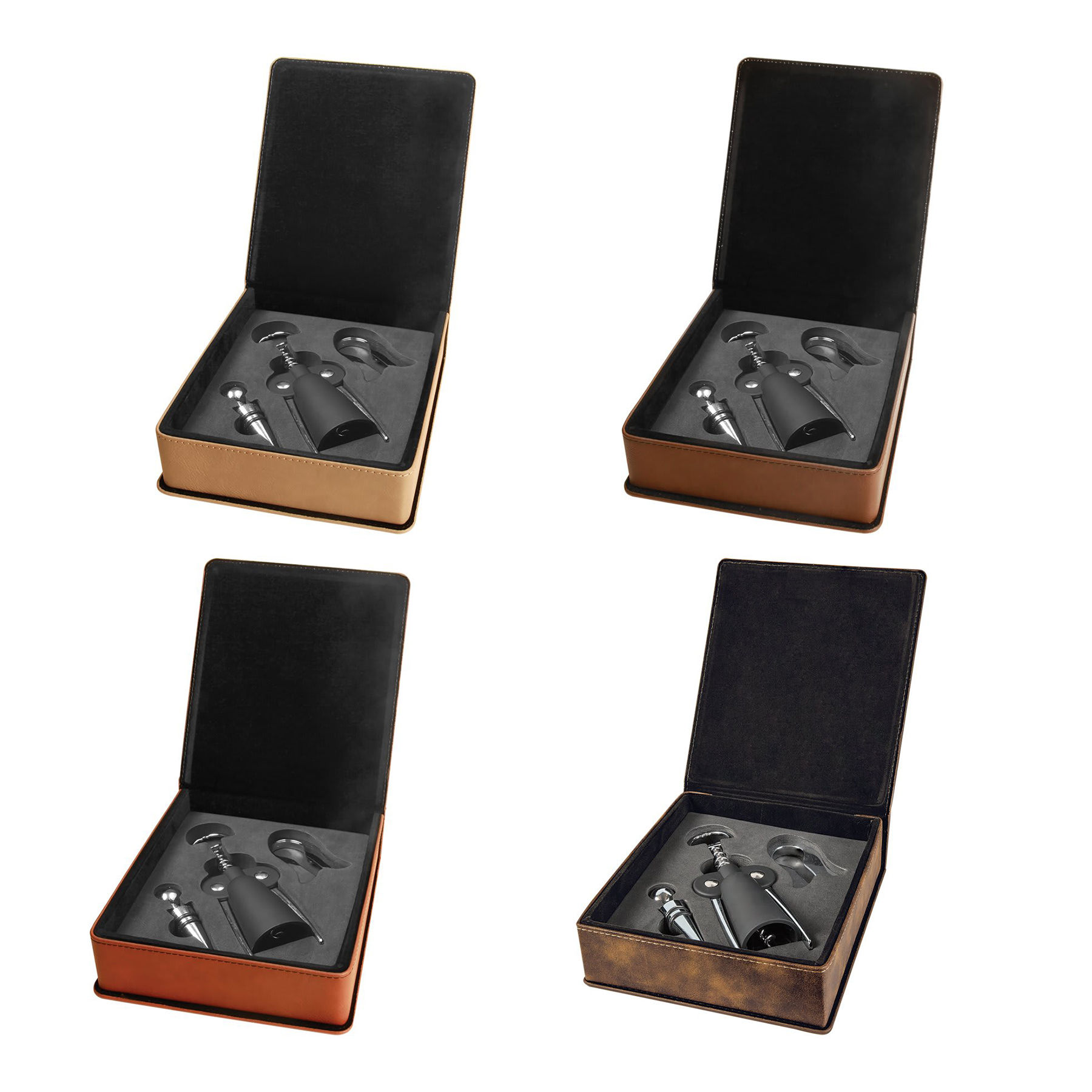 Leatherette 3-Piece Wine Tool Gift Set