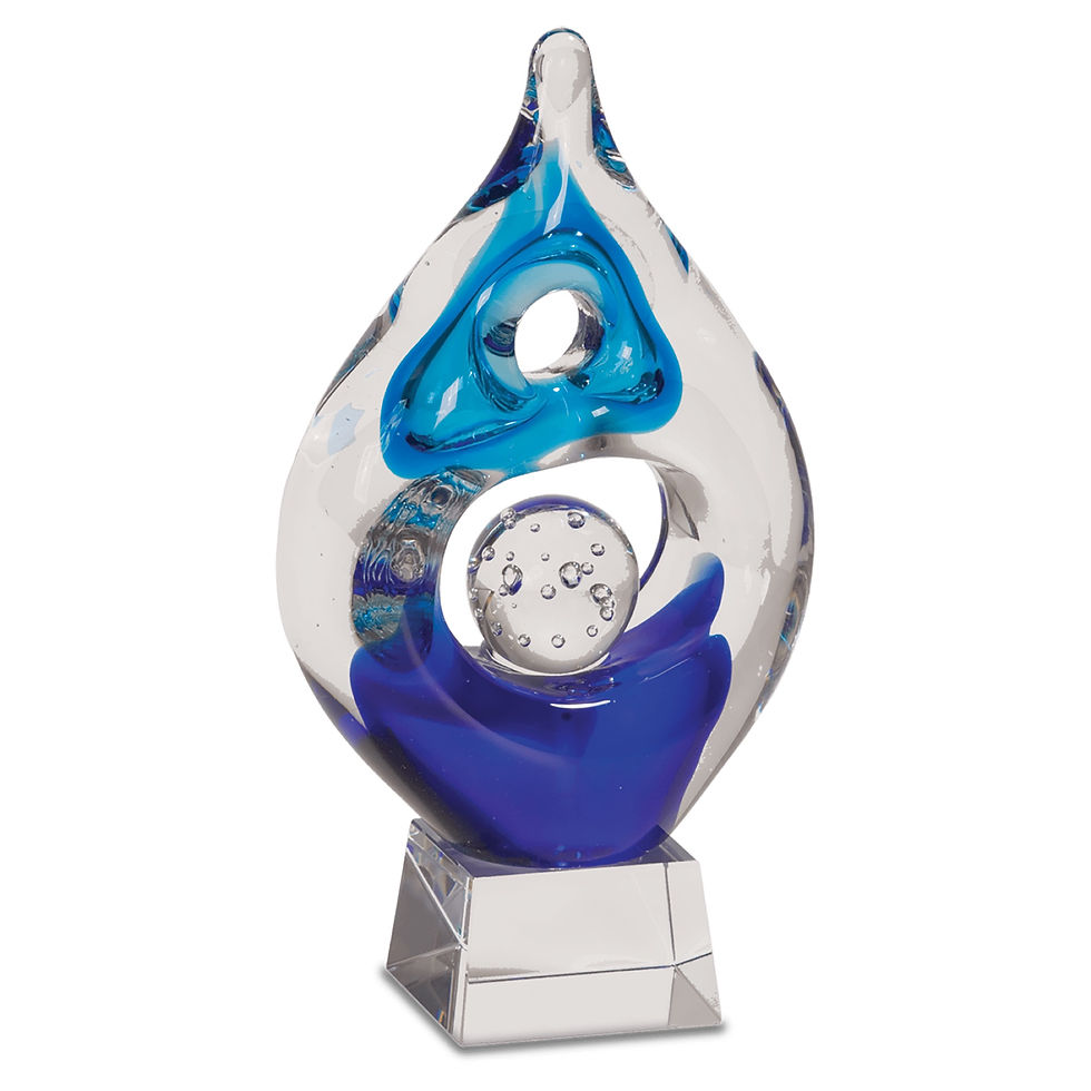 Thumbnail: Winner Art Glass Award on Glass Base | 2 Sizes